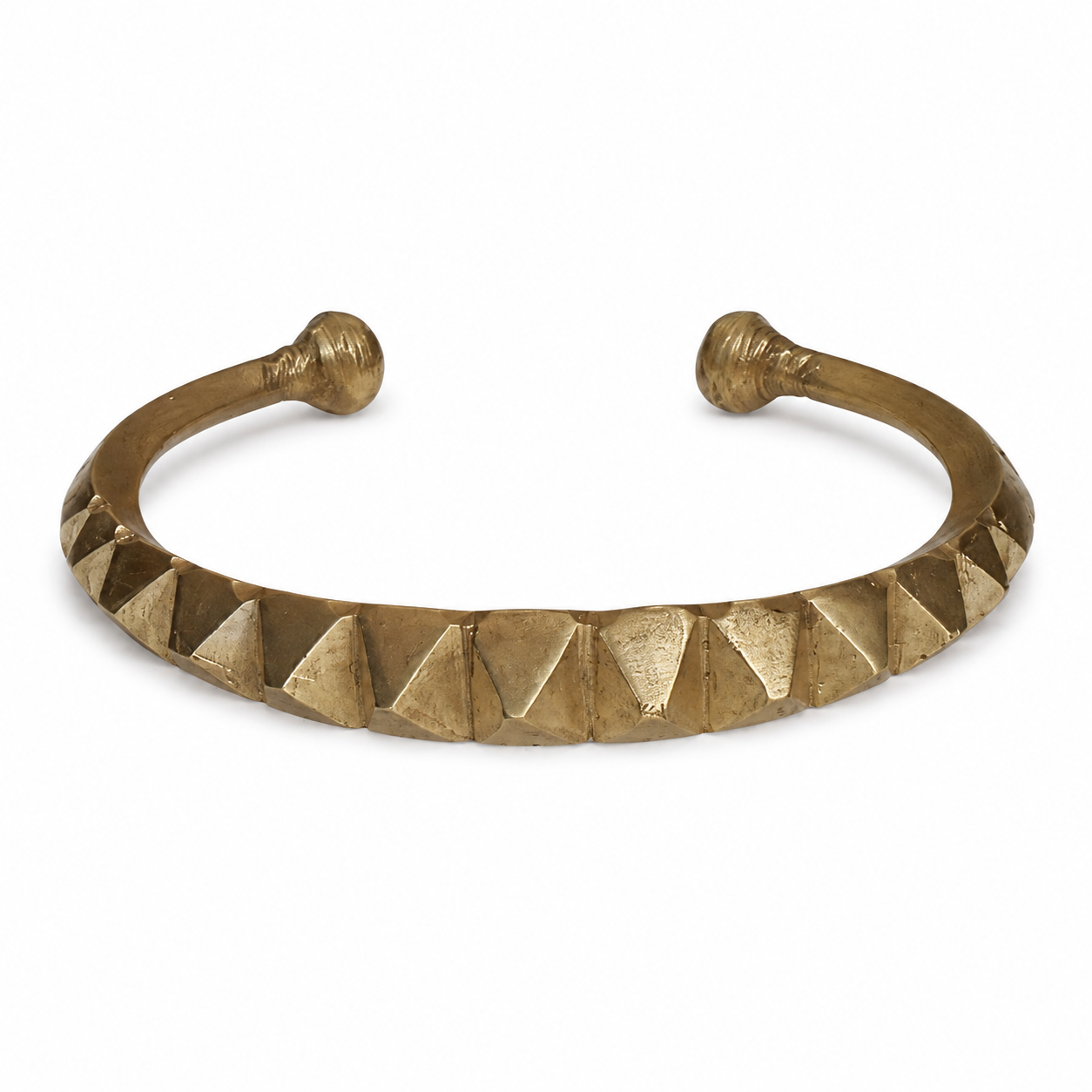ODO FORTITUDE Handmade Ghanaian Brass Statement Cuff