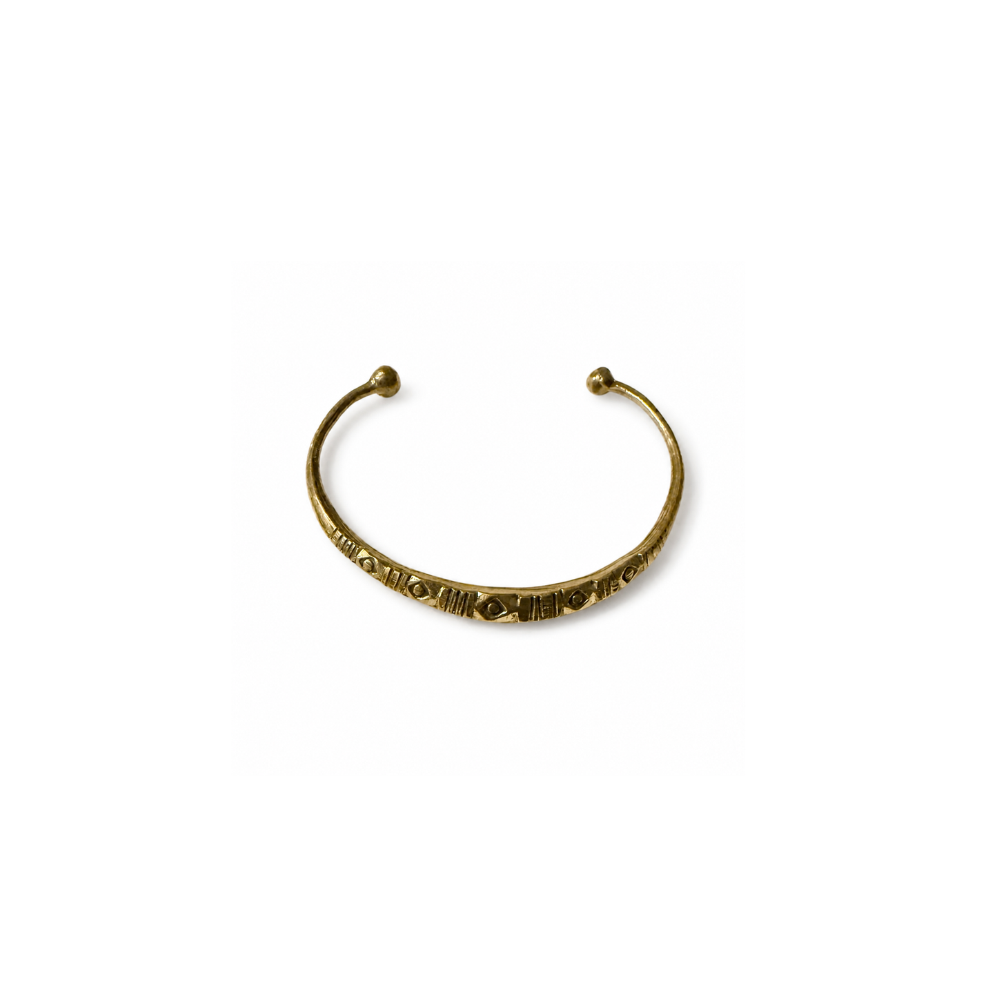 Diamond Dot Brass Cuff